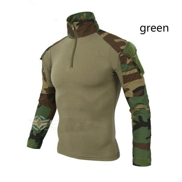 Army Camouflage Tactical T Shirt Men Long Sleeve Hunt Outdoor Long Sleeve T-Shirt