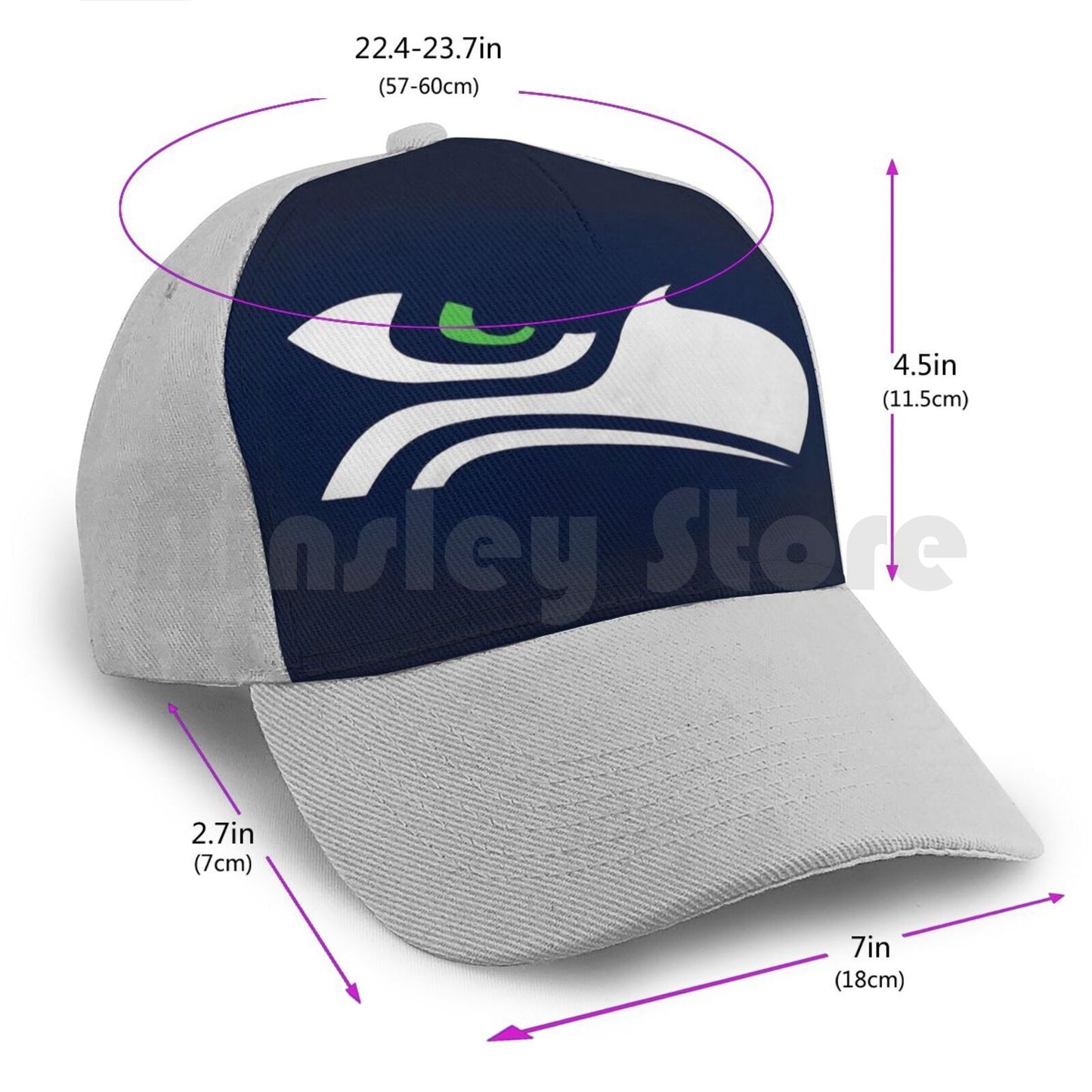 Seattle Seahawks Baseball Cap Unisex Mesh Adjustable Throwback Retro Vintage