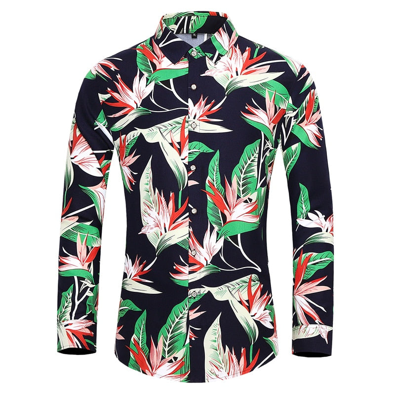 Men's Floral Printed Hawaii leisure Shirt