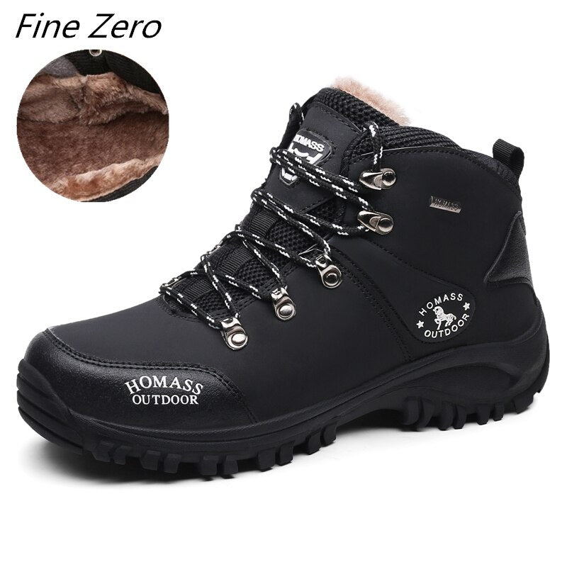 Men's Waterproof Lace Up Snow Boots