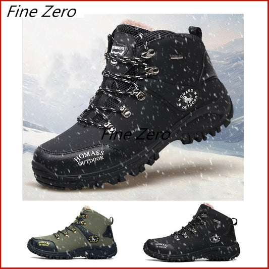 Men's Waterproof Lace Up Snow Boots