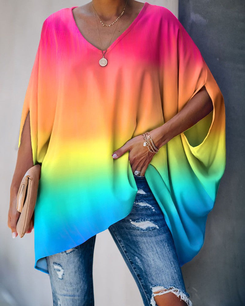 Oversized Batwing Sleeve Top