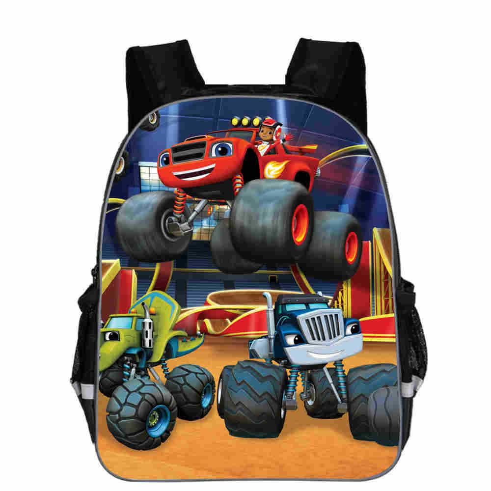 Teenager Cartoon Blaze And The Monster Machine Print Backpack Boys School Bags Primary Backpack Schoolbags for Boys Mochilas