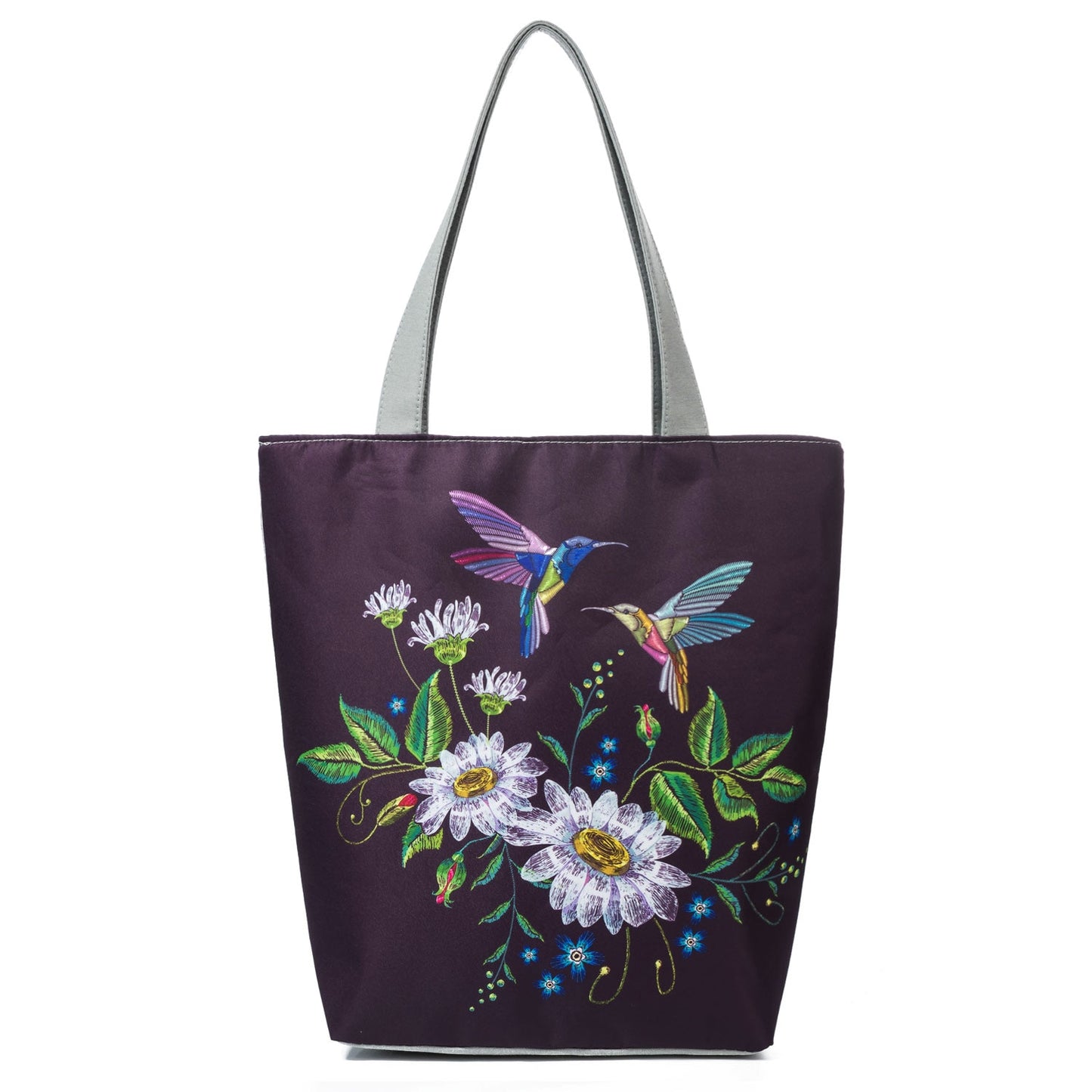 Floral Print Women Shoulder Canvas Shopping Tote Bag