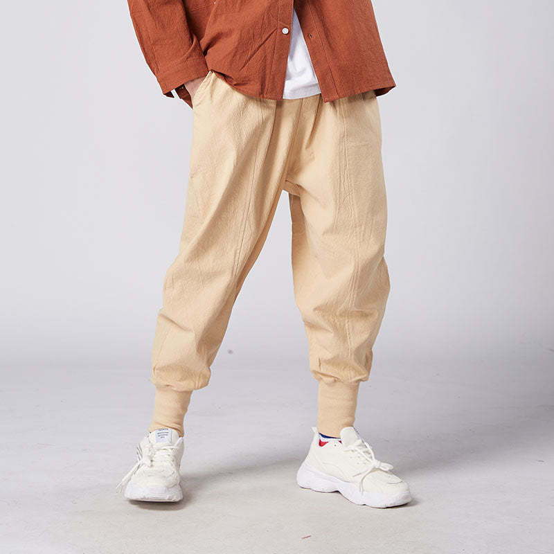 Men's Cotton Cargo Harem Sweatpants