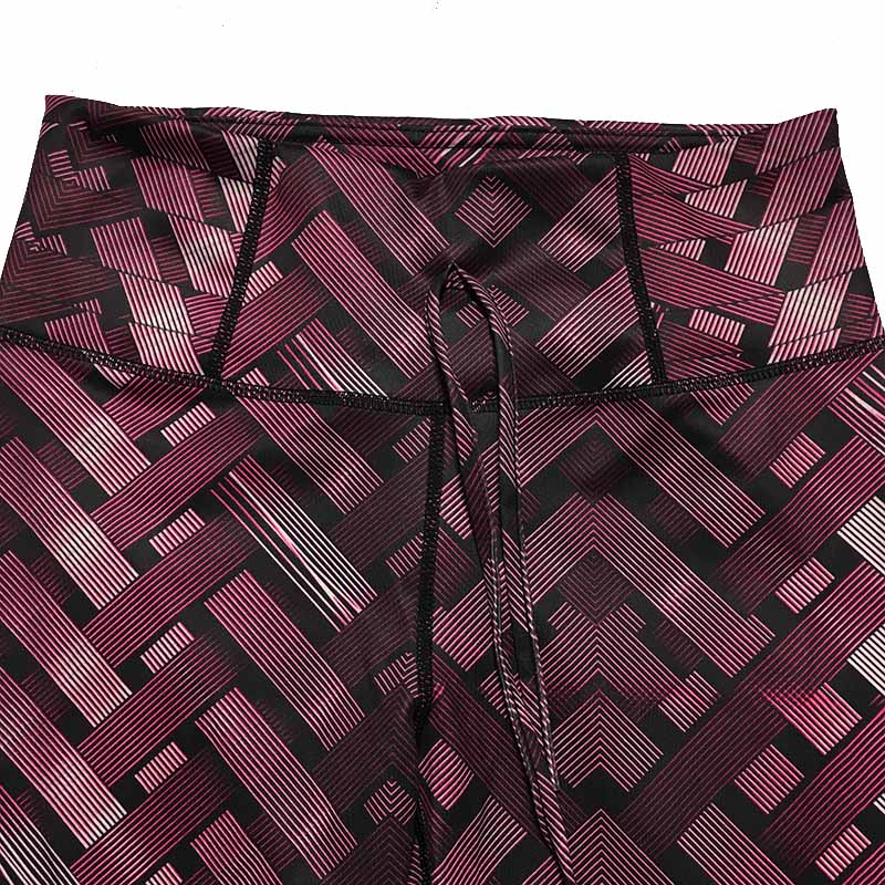 Crisscross Pattern Booty Lift Spandex Leggings