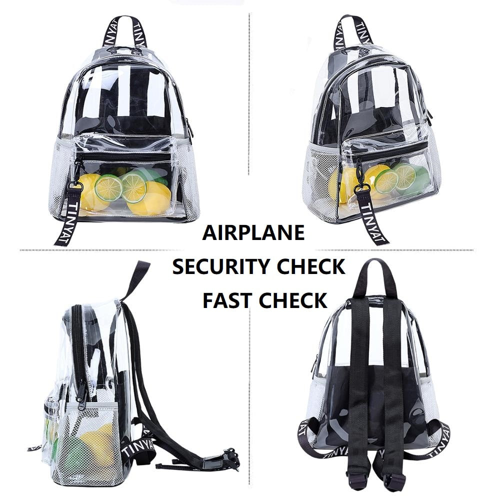 PVC Clear Transparent Waterproof Travel Backpack