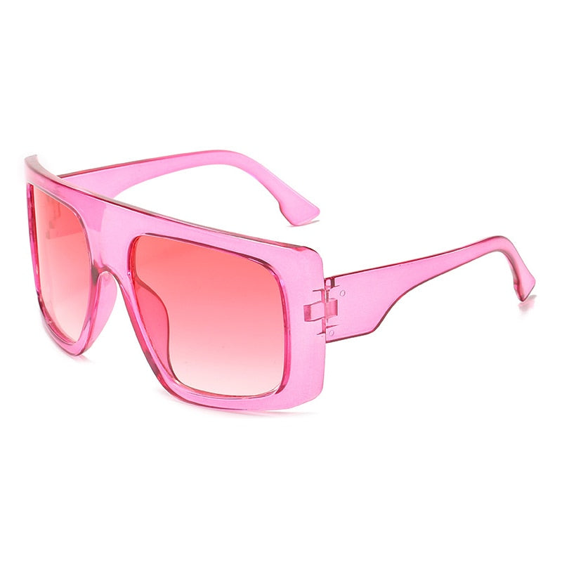 Oversized One Piece Shield Square Sunglasses