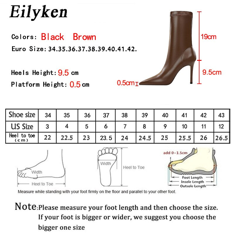 Soft PU Leather Pointed Toe Stiletto Ankle Boots