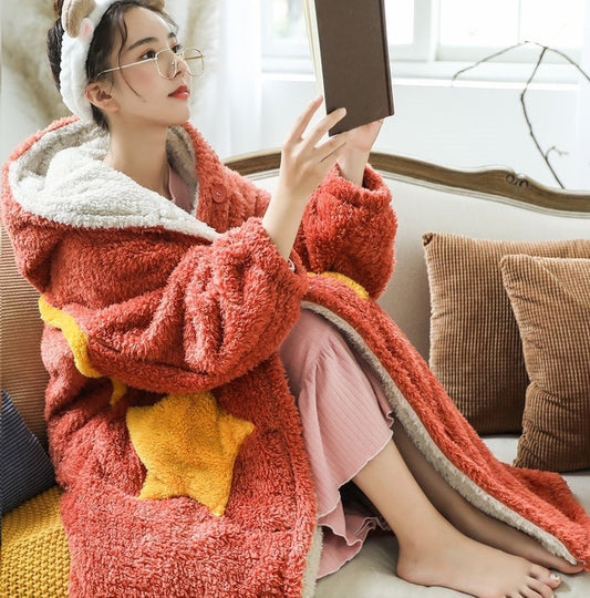 Oversized Hoodie Fleece TV Blanket/Robe