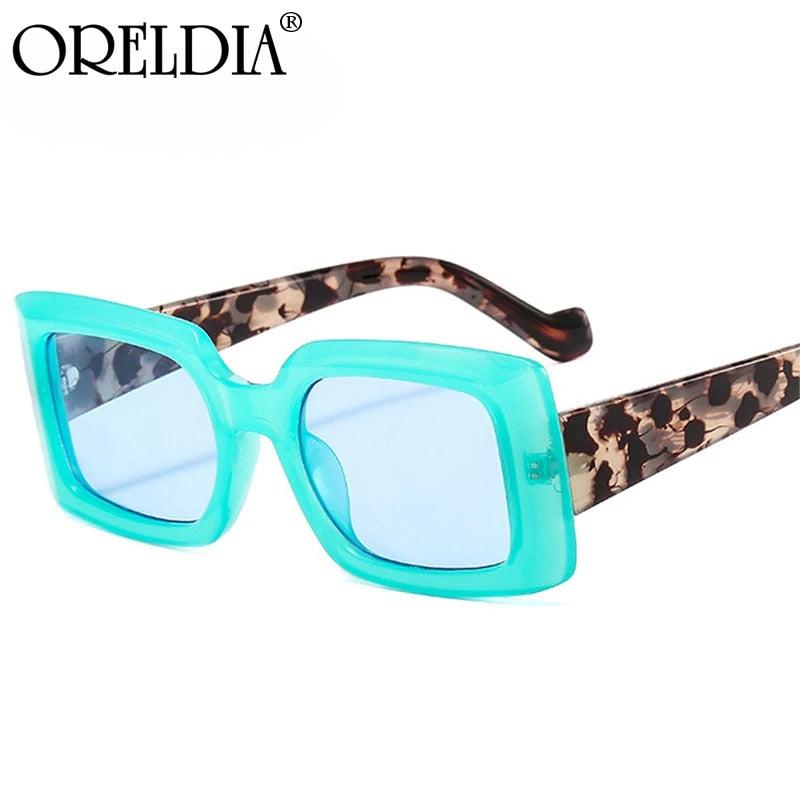 Colorful Square Candy Color Glasses Retro Rectangular Sunglasses UV400