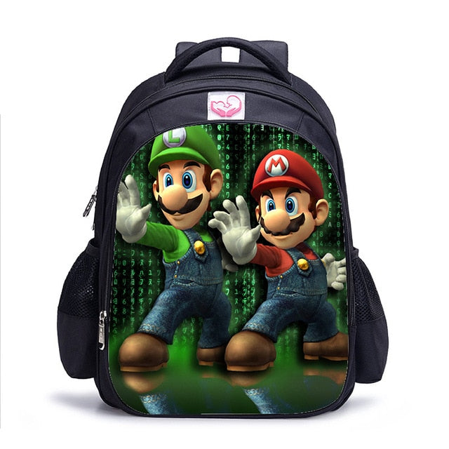 Cartoon Game Book Backpack Daily School Kids Backpacks