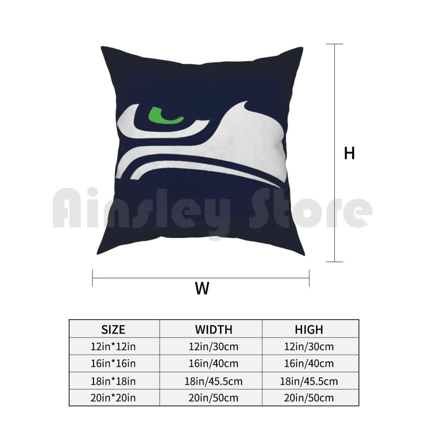 Seattle Seahawks Printed Pillow Case