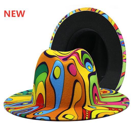 Tie-Dye Large Unisex Fedora Hats