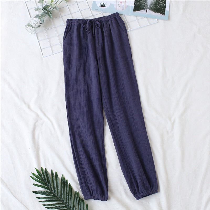 Loose Japanese Drawstring Women's Pajama Pants