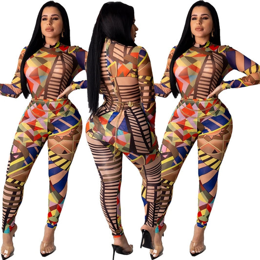 Festival Multicolor Top & Pants 2-Piece Set