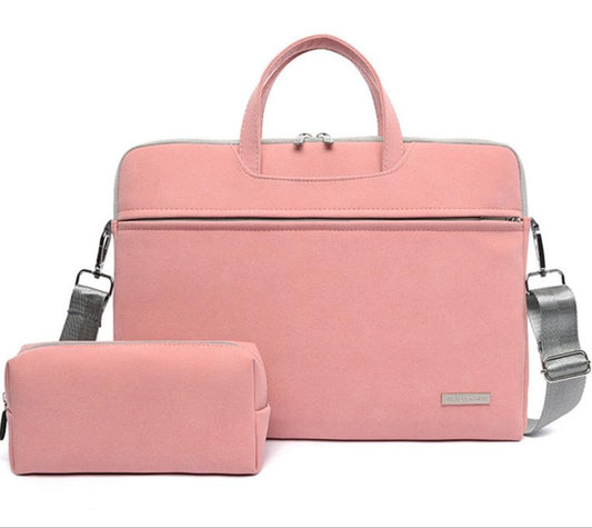 Suede Laptop Bag w/ Mini Bag 2-Piece Set