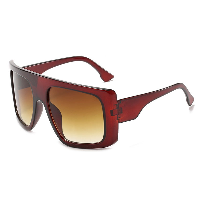Oversized One Piece Shield Square Sunglasses