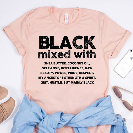 "Black Mixed with.." Women's Short Sleeve T-Shirt