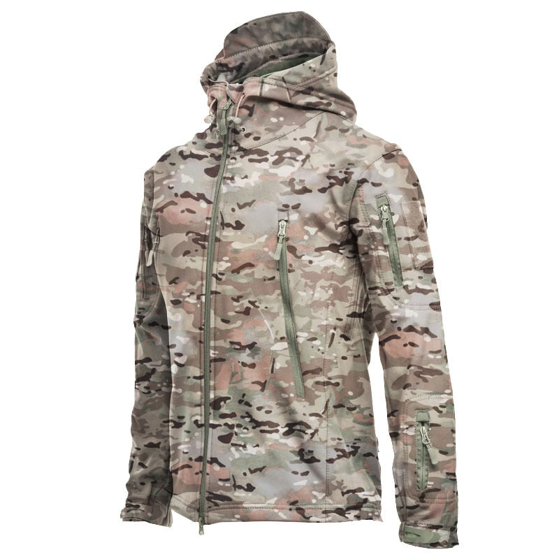 Men's Hooded Windproof Tactical Waterproof Army Combat Bomber Jacket