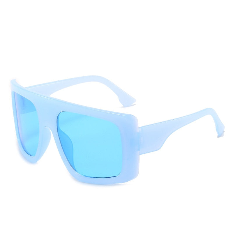 Oversized One Piece Shield Square Sunglasses