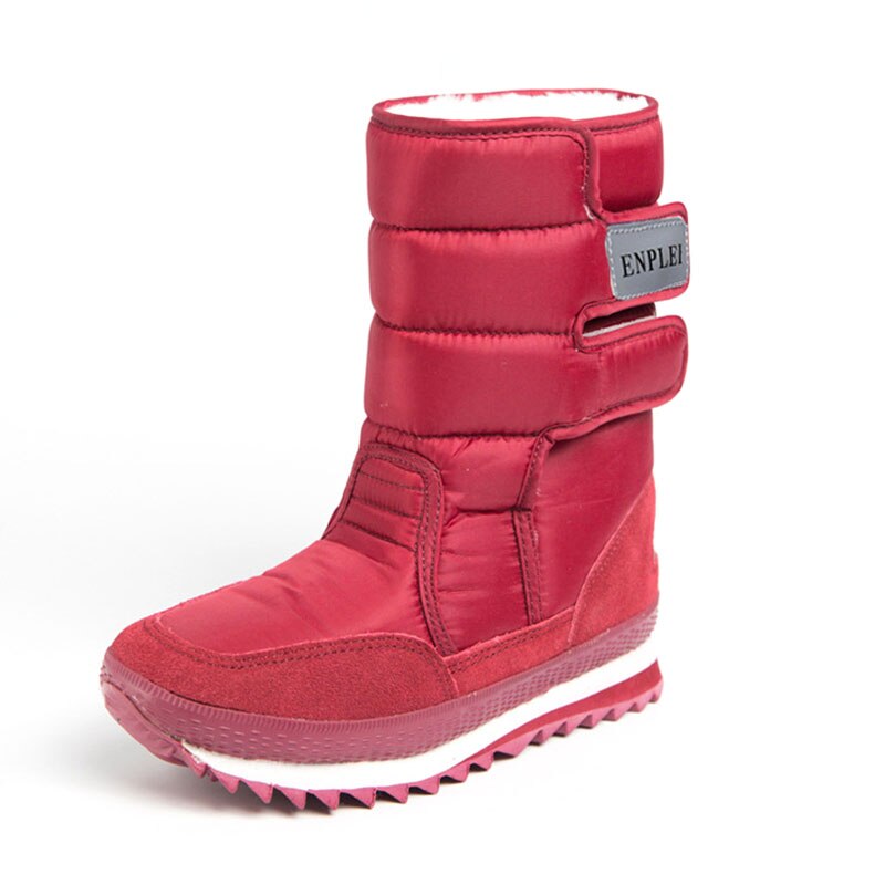 Mid-Calf Ladies Waterproof Platform Heel Snowboots