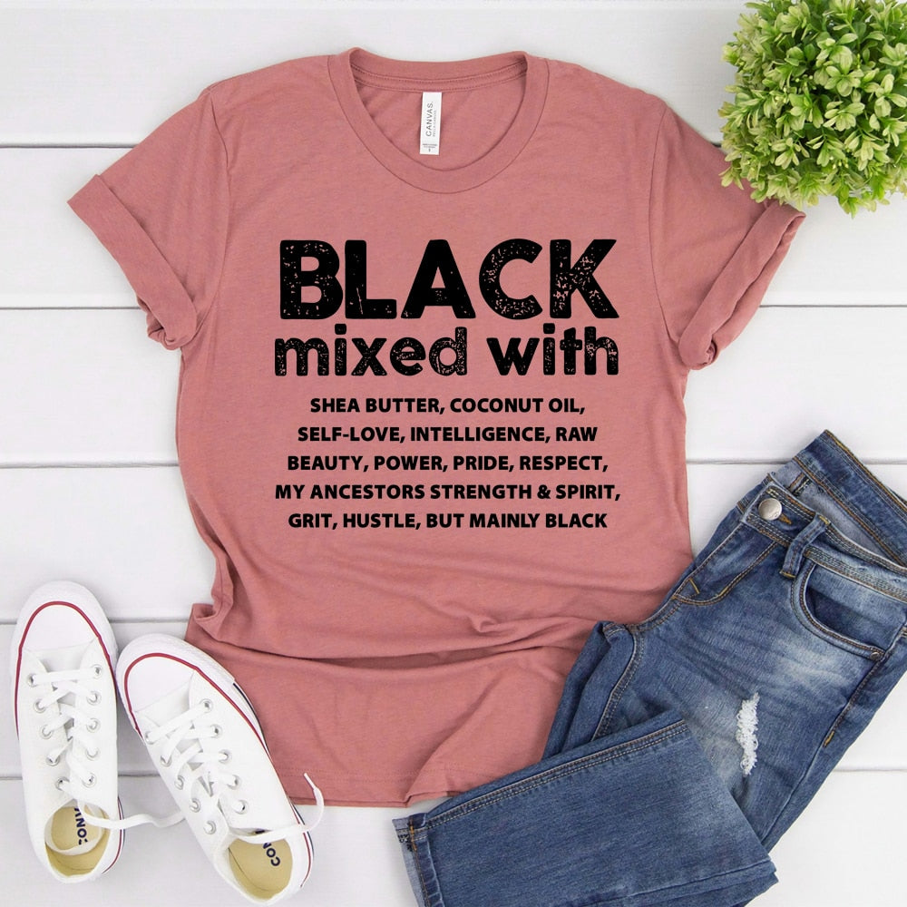 "Black Mixed with.." Women's Short Sleeve T-Shirt