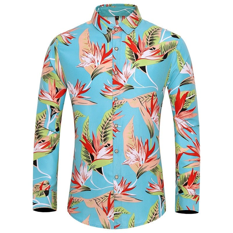 Men's Floral Printed Hawaii leisure Shirt