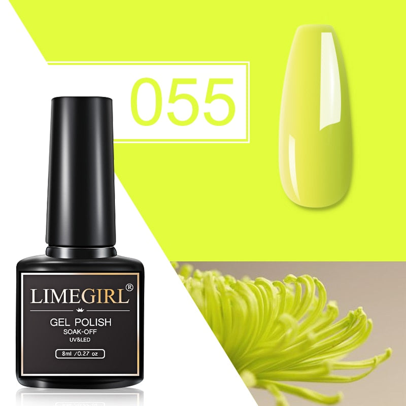 Limegirl Gel Polish Set All For Manicure Semi Permanent Vernis Top Coat UV LED Gel Varnish Soak Off Nail Art Gel Nail Polish