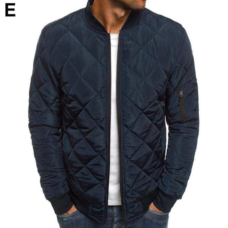 Men's Quilted Puffer Bomber Jacket