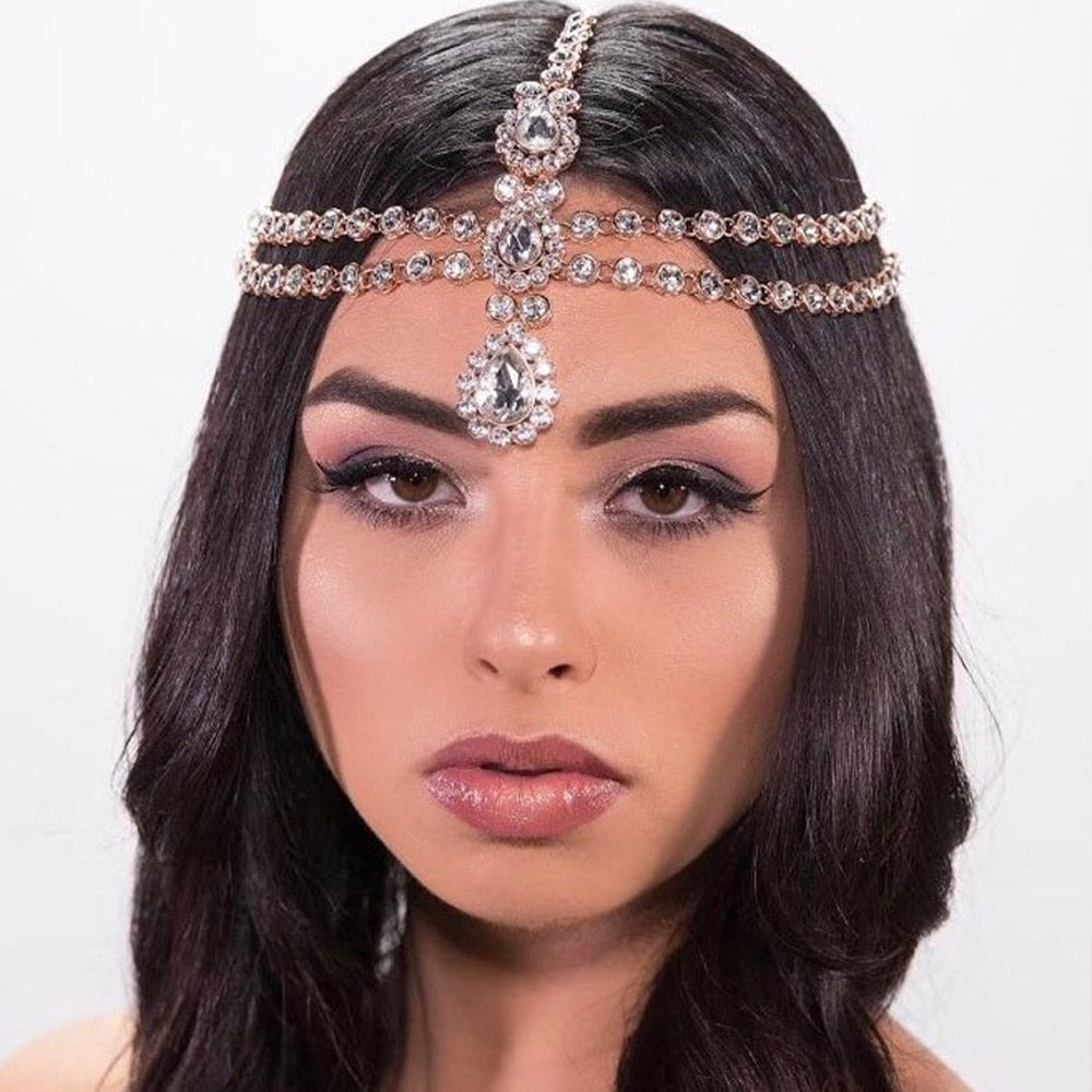 Crystal Indian Bridal Head Chain