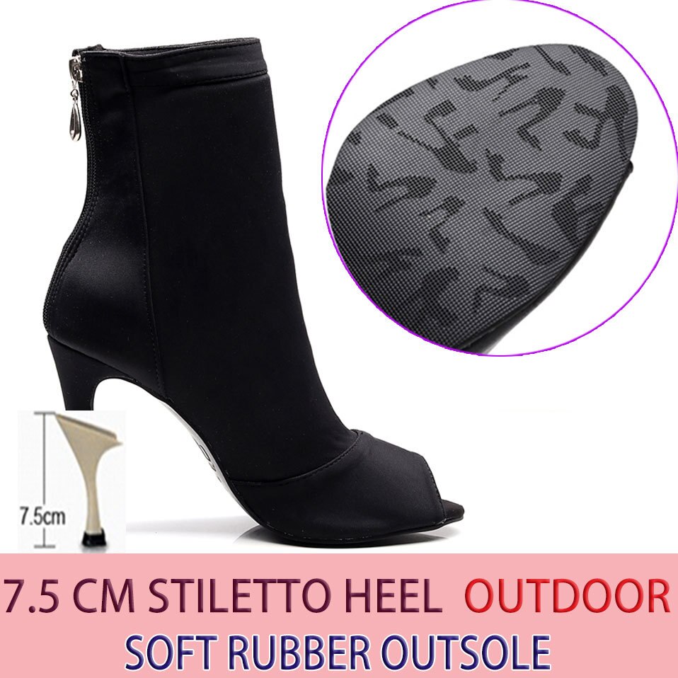 High Heel Ladies Black Ankle Boots