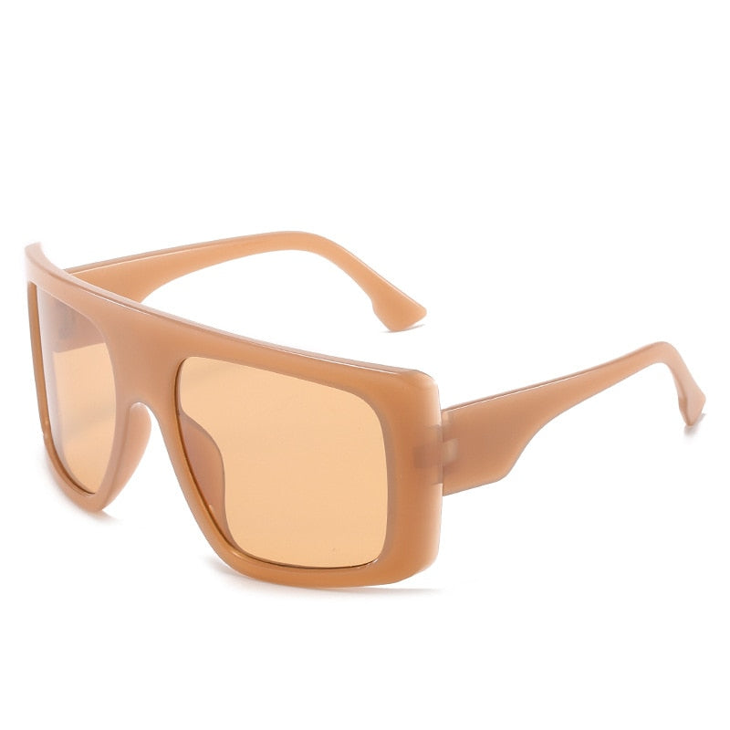 Oversized One Piece Shield Square Sunglasses