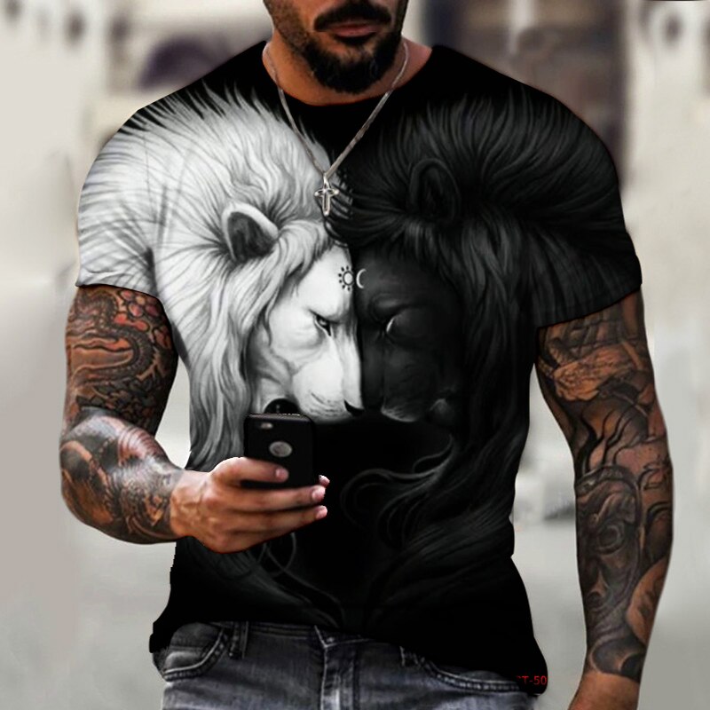 Wolf 3D Printed Men's Short Sleeve T-Shirt