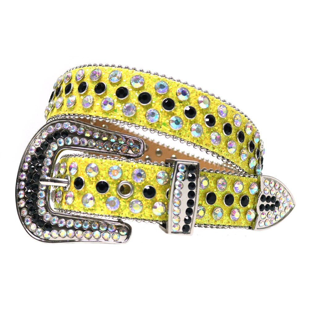 Unisex Bling Western Rhinestones Belt