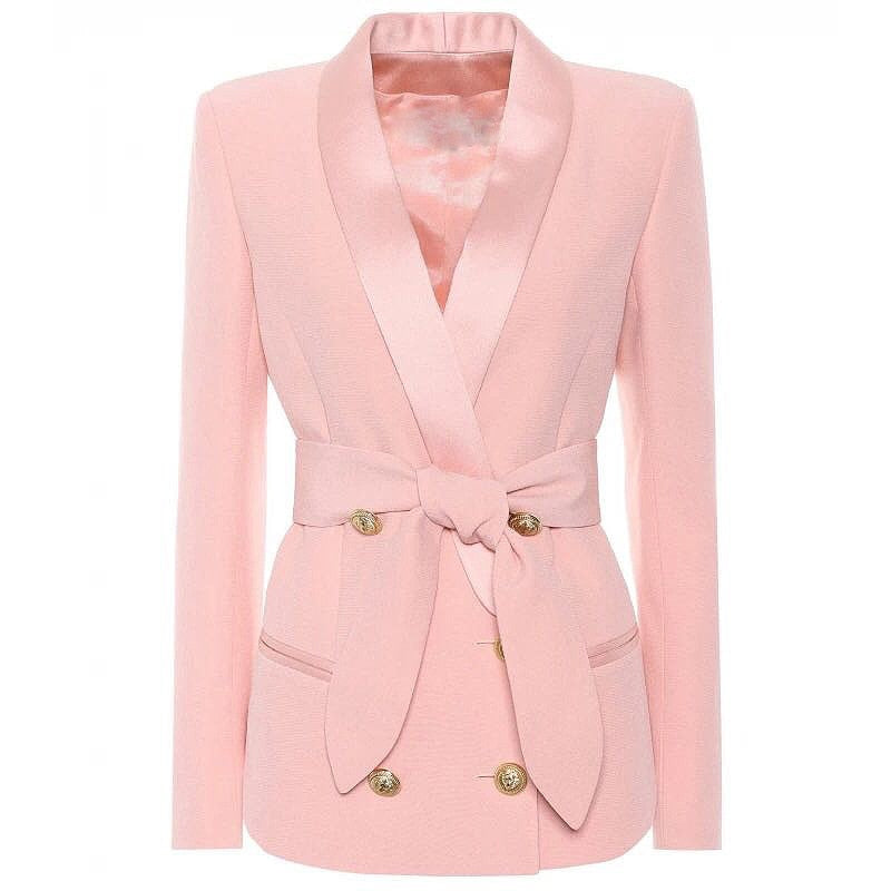 Designer Long Sleeve Double Breasted Formal Ladies Blazer