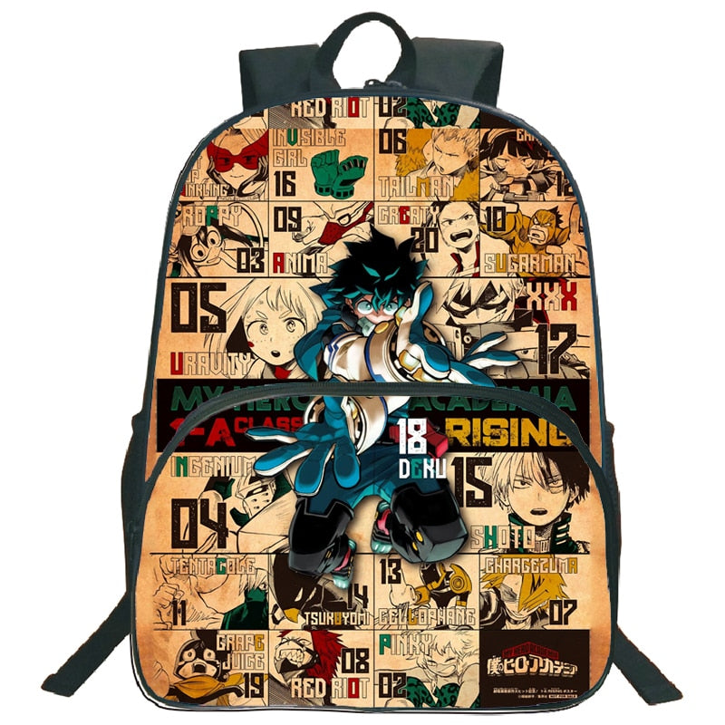 My Hero Academia Backpack Popular Pattern School Backpack Children Boys Girls Daily Beautiful Backpack