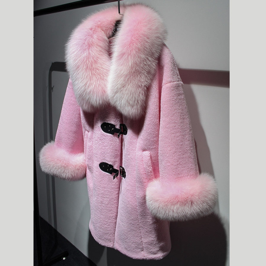 Women's Sheepskin Teddy Bear Trenchcoat