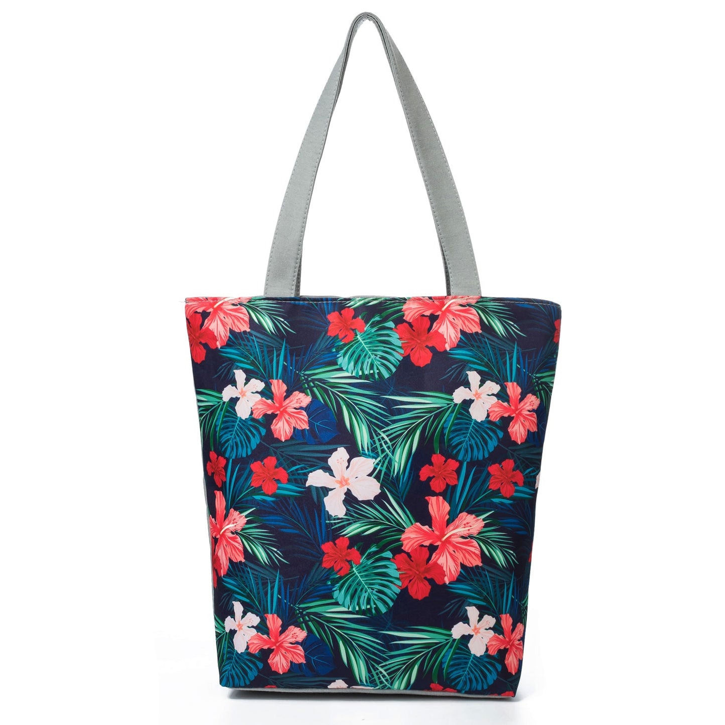 Floral Print Women Shoulder Canvas Shopping Tote Bag