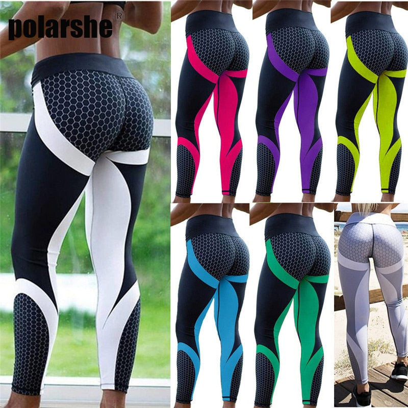 Push Up Printed Fitness High Waist Leggings