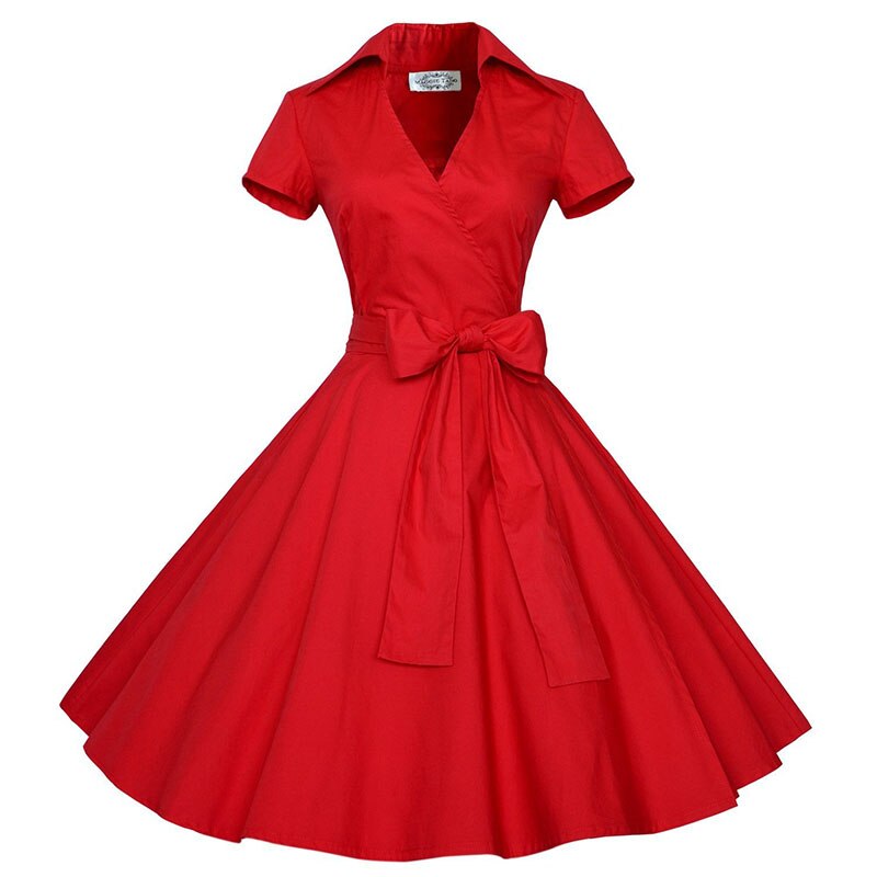 Women's Polka Dot Vintage Swing Dress