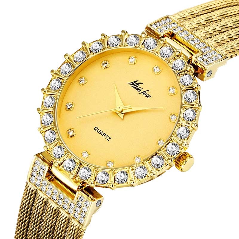 Waterproof Diamond Ladies Quartz Watch