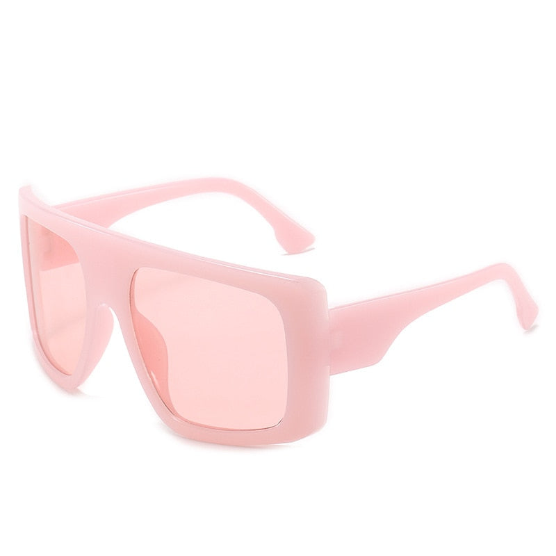 Oversized One Piece Shield Square Sunglasses