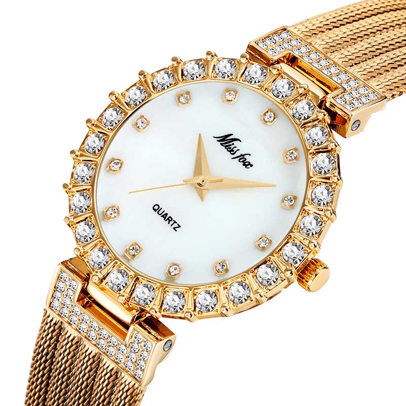 Waterproof Diamond Ladies Quartz Watch