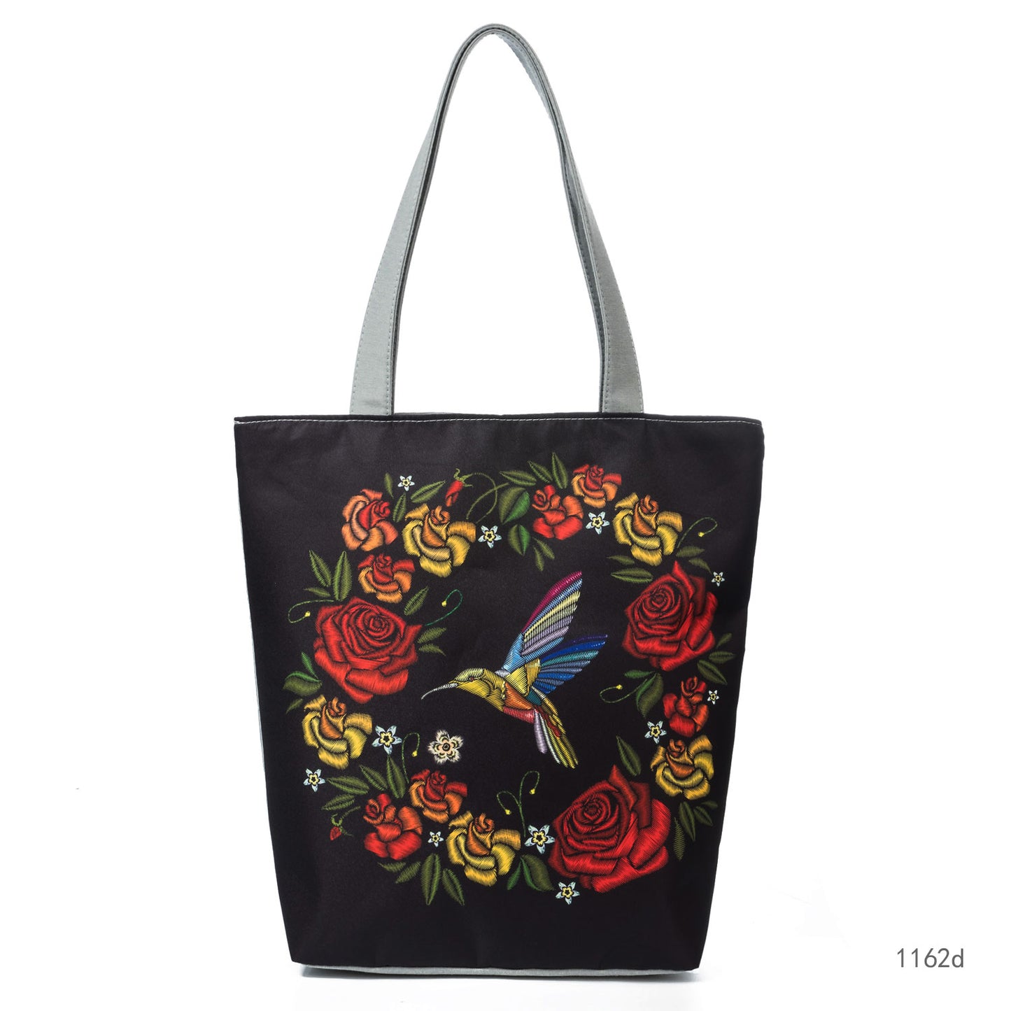 Floral Print Women Shoulder Canvas Shopping Tote Bag