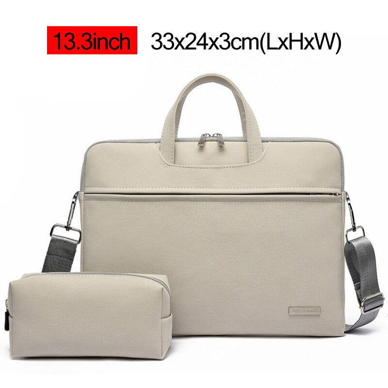 Suede Laptop Bag w/ Mini Bag 2-Piece Set