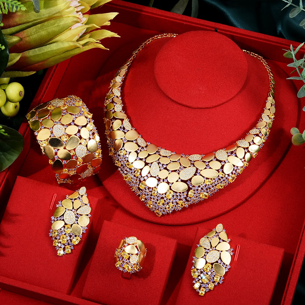 Sequin African Dubai Jewelry Wedding Bridal Jewelry Sets