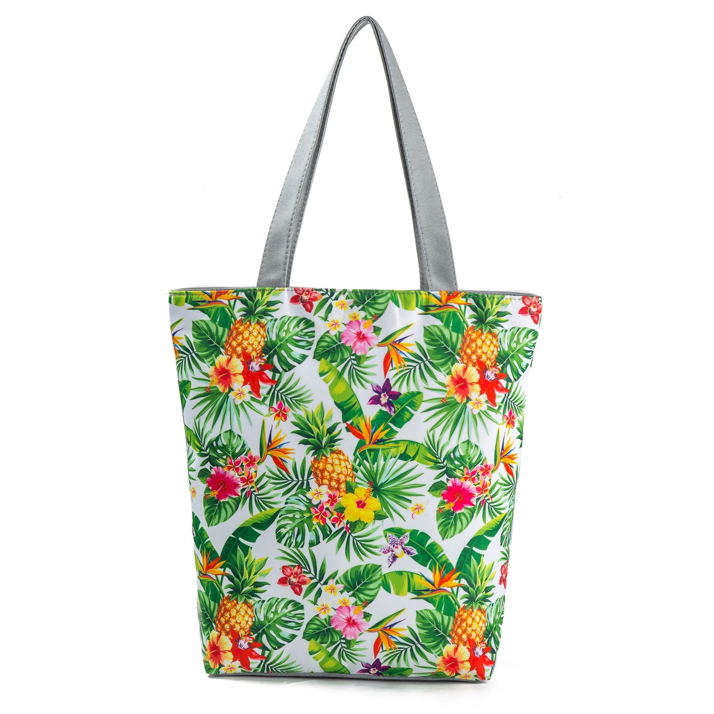 Floral Print Women Shoulder Canvas Shopping Tote Bag