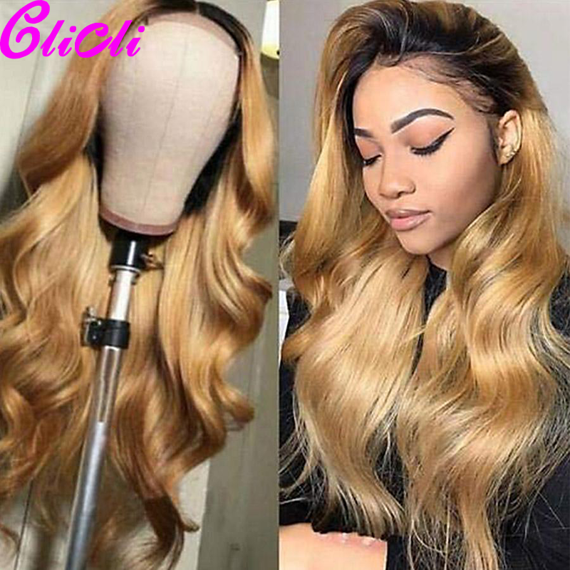 Ombre Brazilian Body Wave Lacefront HD 100% Human Hair Wig