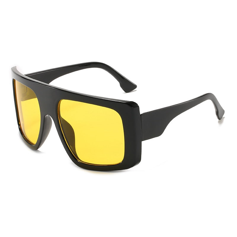 Oversized One Piece Shield Square Sunglasses